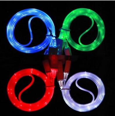 China Android Phone Free Sample LED Lighting USB Data Sync 2.0 1m/2m/3m Charger Led Usb Cable for sale