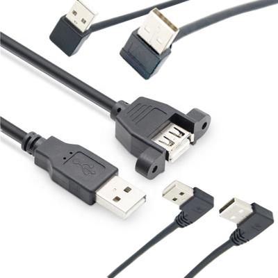 China Plug and Play Custom Security Screw Male to Female Panel Mount USB Extension Cable for sale