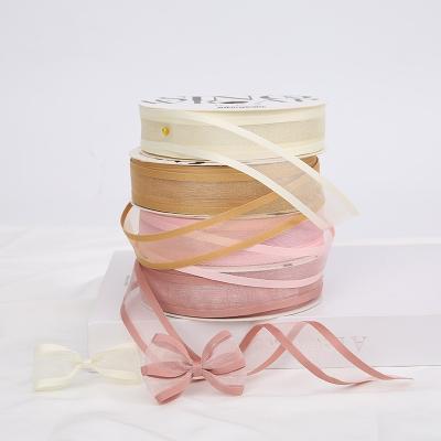 China Sustainable Valentine's Day Organza Ribbon With Wrap Ribbon DIY Floral Butterfly Festival for sale