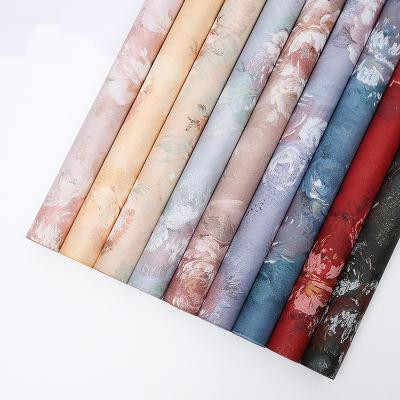 China ANTI-STATIC Colorful Floral Flower Kraft Paper Bouquet Wrapping Paper Flower Newsagent Floral Wrapping Brown for sale