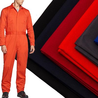 China Neon Orange Soft Breathable 100% Cotton Shrink-Resistant Vat Dyed Woven Twill Prison Uniform Fabric for sale