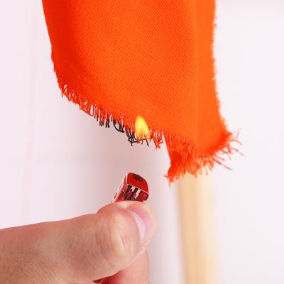 China Twill Flame Retardant Flame Retardant Fabrics Neon Orange Cotton Textile Fire Retardant Twill Fabric For Firefighter Uniform for sale