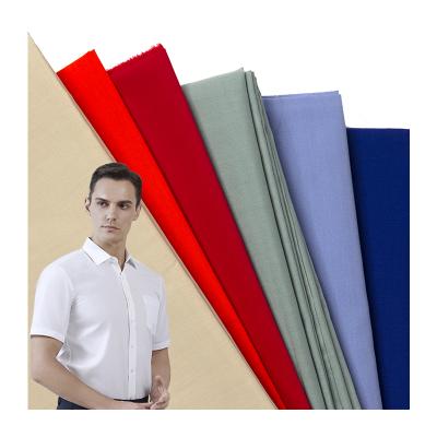 China Customized Fine Poly Cotton Shrink-Resistant Plain Dyed Woven Linen Fabrics 45x45 133x72 Spring Fabric For Poplin And Summer Mens Shirt Shirts for sale