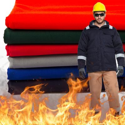 China FR High Quality Flame Retardant Fabric Manufacturer Plain Dyed Cotton Fabric Anterior Firefighter Uniform for sale