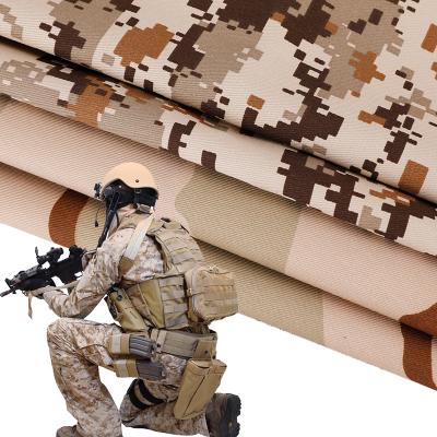 China TC 80/20 Polyester Waterproof Cotton Woven Twill Army Desert Camouflage Breathable Fabric for sale