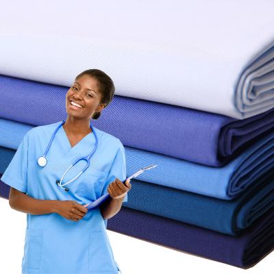 China Wholesale Popular Antimicrobial Shrink-Resistant Vat Dyed 100% Cotton Woven Medical Antibacterial Nurse Scrub Uniform Fabric for sale