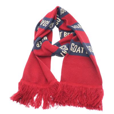 China Custom Made Winter Classic Outdoor Warm Fashion Girls Scarves Red Shawl Scarf With Letters Jacquard for sale