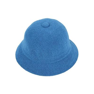 China Fashionable Character Winter Warm Hat Polyester Bucket Hat Terry Towel Material Kids Bucket Hat for sale