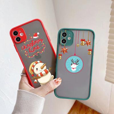 China Wholesale Claus Deer Anti-Scratch Shockproof TPU Christmas PC Phone Case Cell Phone Case For iPhone 11 /12/13 ProMax for sale