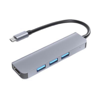 China Usb C Device 4 In 1 Type-C Multiport Hub To Usb 3.0 4k/2k USB-C Multi Hub Cable Adapter for sale