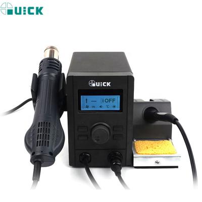 China Mobile Phone Repair QUICK715 2 in 1 Hot Air Station SMD BGA Rework Digital Smart Station Solder Welding Tools Air Gun Repair for sale