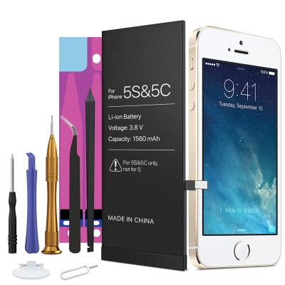 China Original Yes Big Capacity Mobile Phone Replacement Rechargeable Battery For iPhone 5s/5c for sale