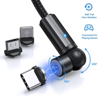 China Fast Charging Micro Type C Cable Fast Charging Multi Speed ​​USB Magnetic Lightning Magnetic Cable 3 In 1 for sale