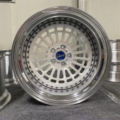 China New Design High Quality Custom ALLOY 15 To 26 Inch 3 Piece Forged Alloy Deep Lip Step Plate 5x112 5x114.3 5x120 Split Rim for sale