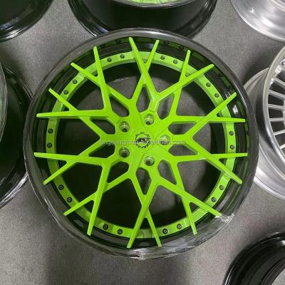 China New Design High Quality Custom ALLOY 15 To 26 Inch 3 Pieces Alloy Forged Wheel Split Rim 5x112 5x120 5x114.3 for sale