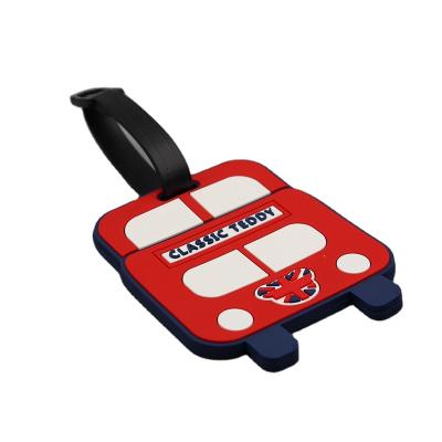 China Custom Logo Cartoon PVC Travel Luggage Tag Creative Promotion Gifts Animal Waterproof Luggage Tag for sale