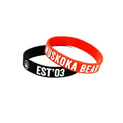 China Promotion Gifts A Grade Personalized Bracelets Quality Guaranteed Silicone Elastic Band Wristband Custom for sale