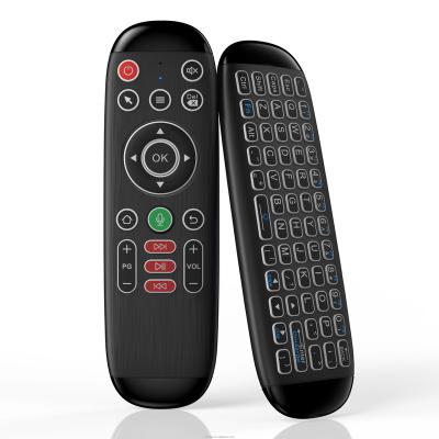 China Universal 2.4G RF Air Mouse Remote Control M6 Air Mouse 7 Colors Backlit Keyboard Voice Wireless Mini 2.4G Air Mouse Remote Control for Android TV Box, PC, for Windows for sale