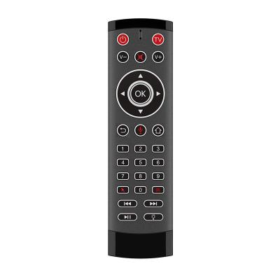 China Universal 2.4G RF Air Mouse Remote Control T1 Pro Voice Air Mouse USB 2.4GHz Wireless Mini Keyboard Gyroscope IR Remote Control For Android TV Box for sale