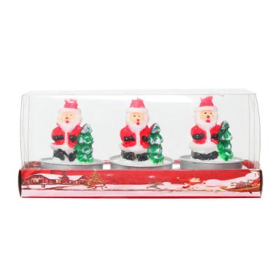 China Classic Birthdays Style Santa Claus Snowman Santa Hat Tealight Candles for Christmas Decor, Christmas Tree Tealight Candles for Home Decor for sale