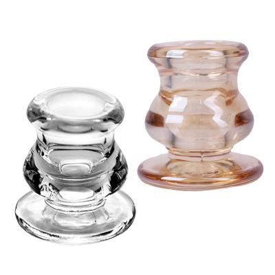 China Classic Home Decor Wedding Crystal Candlestick Candle Holders, Classic Vintage Glass Tealight Candle Holder for sale