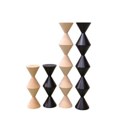 China Classic Decorative Wooden Candlesticks Holder for Living Dining Table Centerpiece, Art Design Wooden Candle Holders Great for Wedding for sale