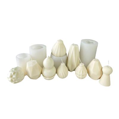 China DIY Candle Making Silicone 3D Geometric Pear Shaped Soap Molds, Fruit Shape Fondant Cake Decorating Tool Candle Mold for DIY Home Epoxy Resin for sale