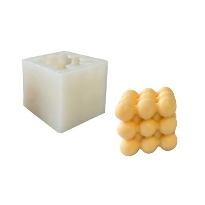 China DIY Candle Making 3D Magic Bubble Cube Ball Soap Mold For DIY Chocolate Resin Mousse, Silicone Magic Cube Candle Molds For Scented Candle Making for sale