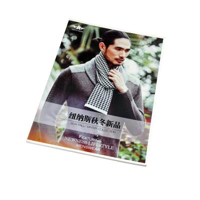 China paper & Factory Customized Paper Fasion OEM Cardboard Brochure Men's Clothing Catalog Printing Service for sale