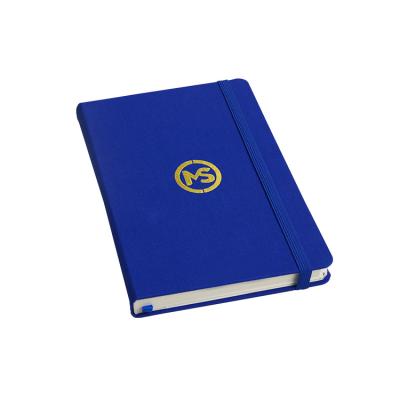 China Hardcover OEM Printing Factory Cloth A5 Hardcover Ordered Journal Hot Foil Stamping Custom Logo Tag Index Notebook With Elastic Narrower And for sale