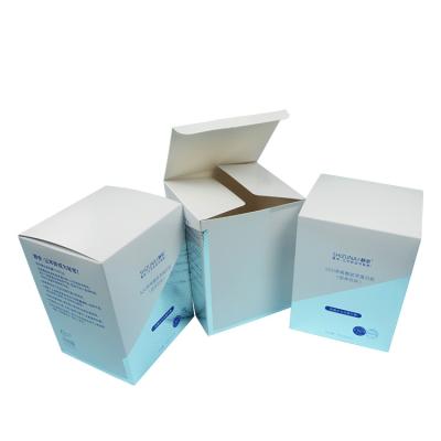 China Handmade Printing Factory Customized High Quality Reverse Varnishing Silver Packing Box Paper Box Package For Cosmetic for sale