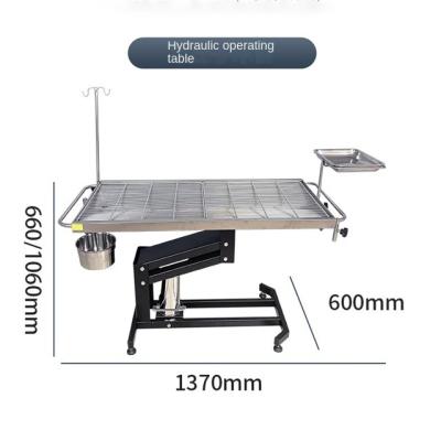 China Stainless Steel Pets Operating Table Electrohydraulic Medical Surgical Operating Table Accessories for sale