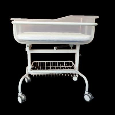 China Imported Modern High Quality Steel ABS Baby Bed Hospital Use Medical Newborn Baby Crib For Sale for sale