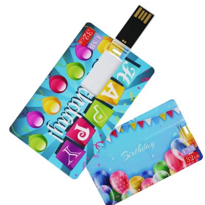 China Custom Logo Plastic Usb 2.0 3.0 8GB 16GB 32GB 64GB Business Credit Card Form USB Flash Drive USB Flash Card Pen Drive for sale