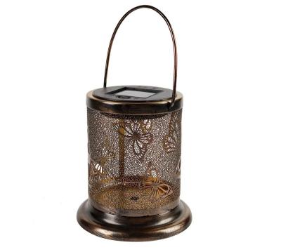 China Metal Pathway Minimalist Outdoor Decorative Landscape Light Hanging Solar Lantern for sale