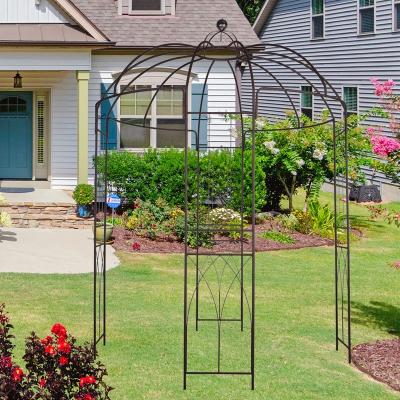 China Easily Assembled Birdcage Shape Metal Garden Gazebo Pergola Pavilion Axle Arch Trellis Plants Decoration Outdoor Wedding for sale