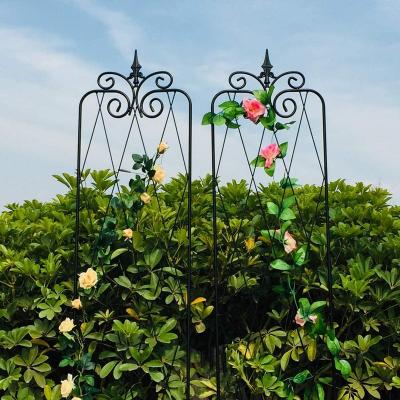 China Viable Metal Garden Trellis Trellis Grid Panels For Outdoor Patio Lawn Yard Decoration Rose Vines Climbing Plants Support for sale