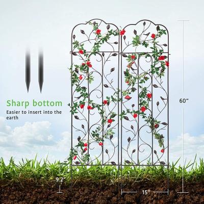 China Rustproof Durable Garden Trellis Strong Trellis for Climbing Plants and Vines Iron Arching Metal Trellis Support Vegetables Flowers for sale