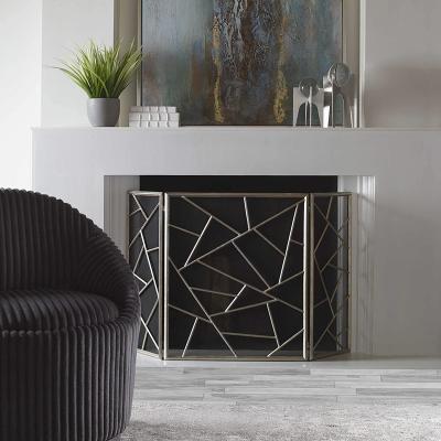 China Largest Modern Iron Fireplace Screen for sale