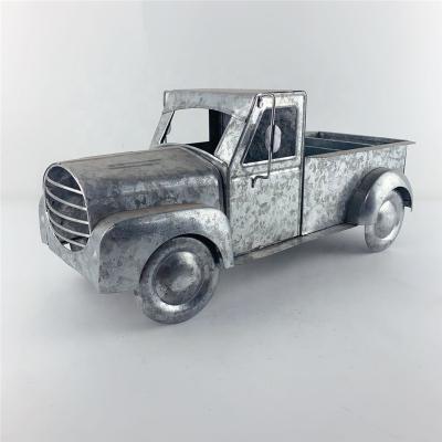 China High Quality Retro Truck GRAY Silver Decor Table Christmas Decoration Home Ornaments Wholesale Minimalist Car Decoration for sale