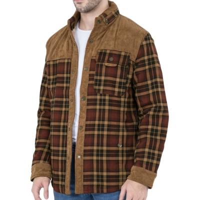 China Anti-wrinkle Autumn/Winter Plaid Fleece Shirt Mens Loose Casual Thick Long Sleeve Men's Shirt Coat for sale