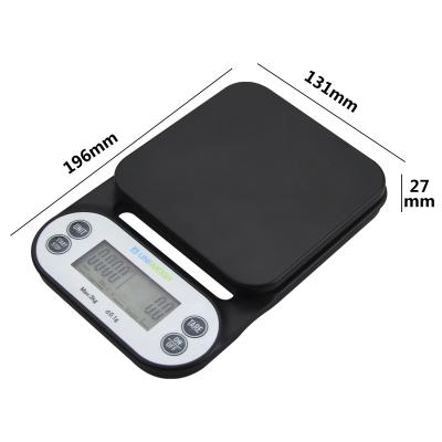 China WITH LID Black Kitchen Brewing Digital Coffee Scale With Timing Function Balance Timer Digital Coffee LCD High Back Light Display for sale