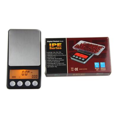 China WITH COVER small pocket scale 0.1g 0.01g accuracy with backlight and popular large weighing scale 100g/0.01g 500g/0.1g for sale