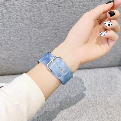 China For Apple Watch 7 Se 6 5 4 Jelly Wholesale Rainbow Clear Watch Band For Apple Watch Series 7 Se 6 5 4 Watch Strap for sale