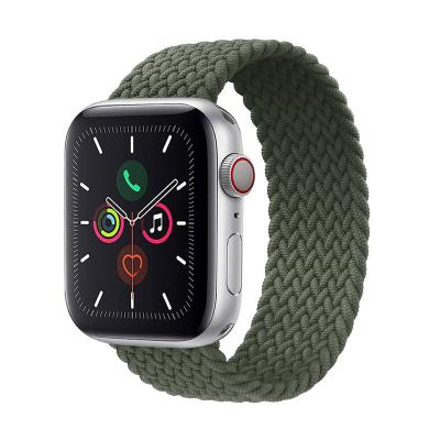 China Soft 1:1 Strap Braided Solo Loop Strap For Apple Watch Bands 44mm Elastic Strap 40mm For Apple Watch 4 Series 6 Se 5 for sale