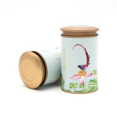 China Bio-degradable food grade aluminum film green tea paper cans sealed tank matel lid custom paper containers for sale