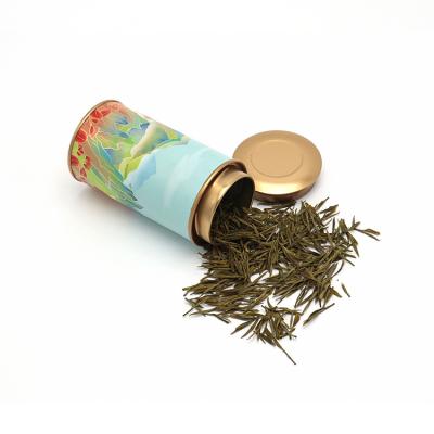 China Bio-degradable custom green tea paper tube packaging cylinder packaging food grade paper container for sale