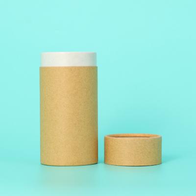 China Bio-degradable custom kraft cardboard paper tube packaging pollution-free cosmetics packaging round box for sale