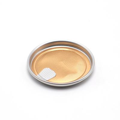 China Non Spill aluminum foil sealing cover aluminum foil easy tear lid easy pull cover for paper tube for sale