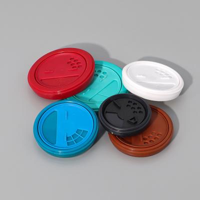 China Non Spill shaker plastic lid 209D 211D 300D 307D for spice pepper sugar salt paper cans for sale